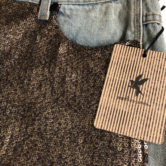 - One Teaspoon Sequin Romeos Shorts Denim - Picture 6 of 11